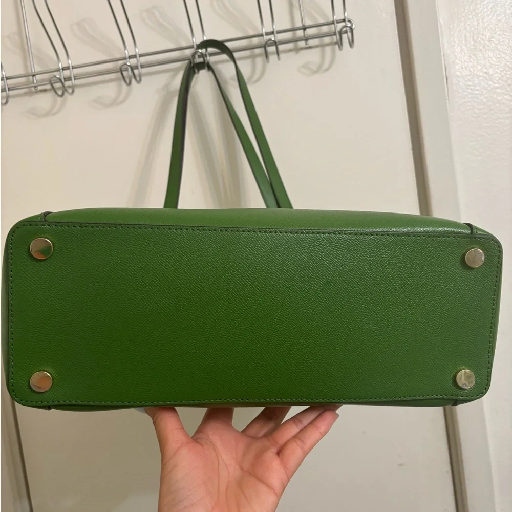 MICHAEL Michael Kors Maddie Green Leather Tote Bag